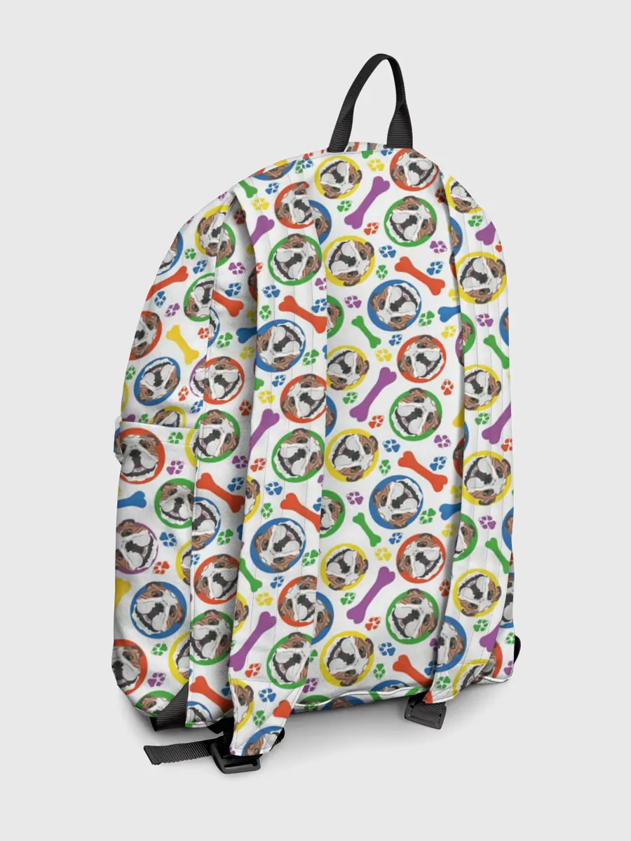 Рюкзак джинсовый / Английский Бульдог