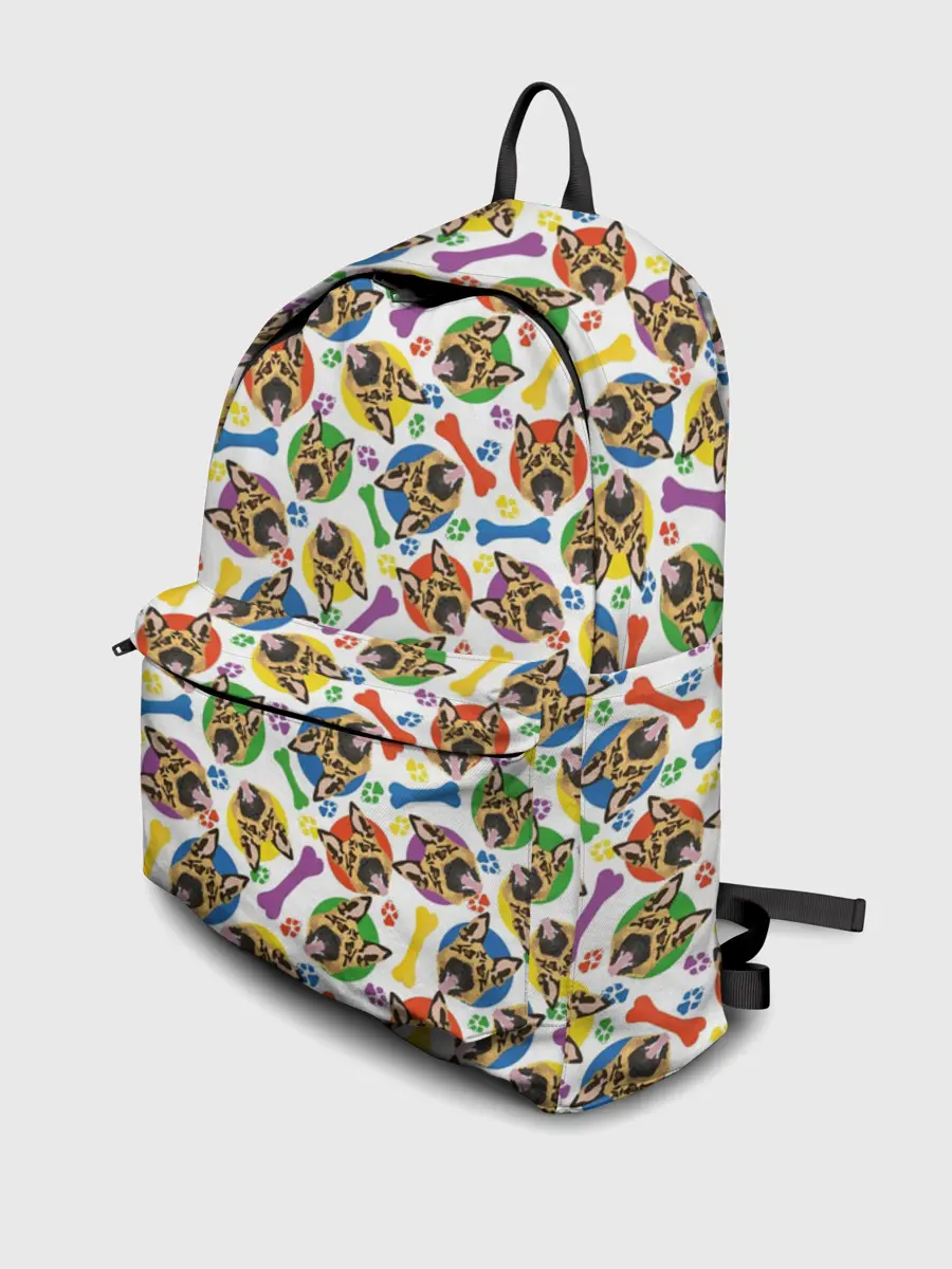 Рюкзак джинсовый / Немецкая Овчарка