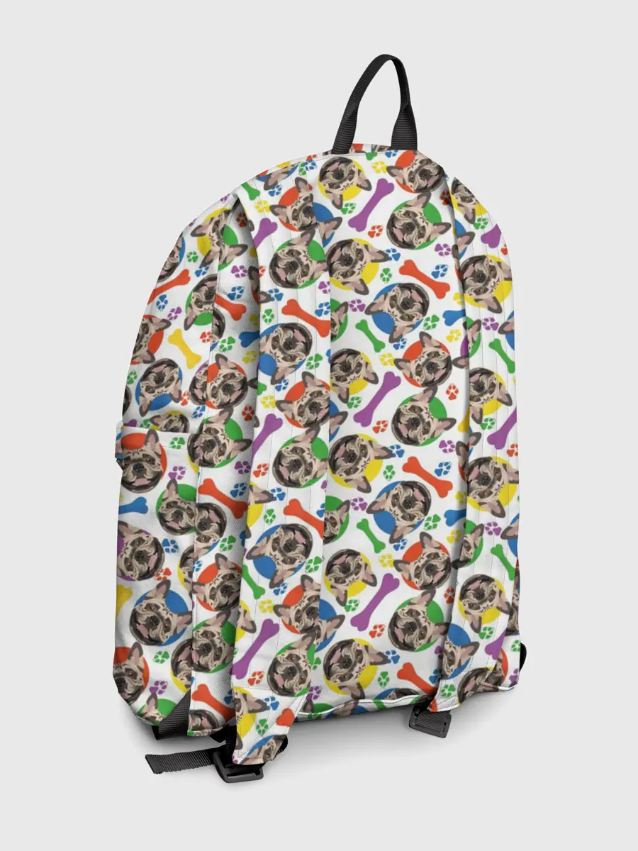 Рюкзак джинсовый / Французский Бульдог