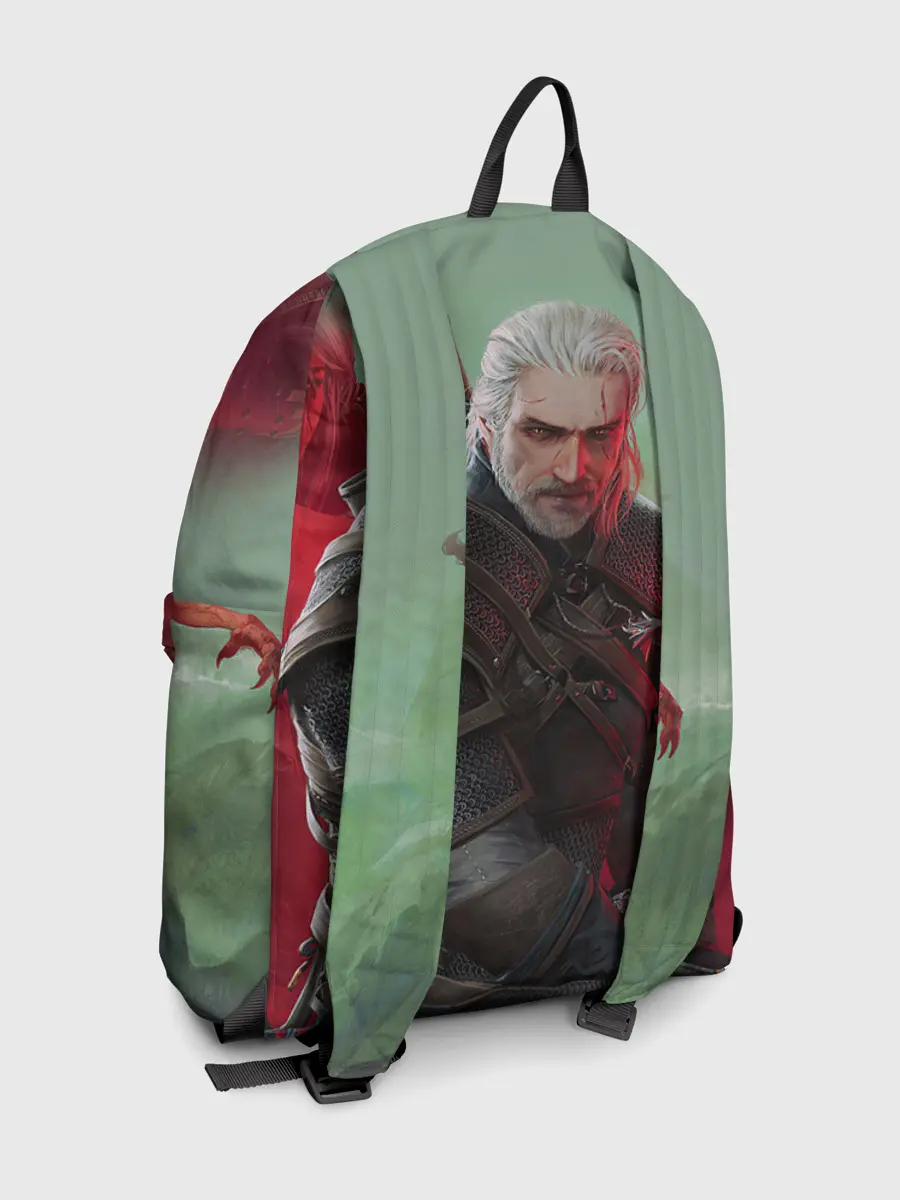 Рюкзак джинсовый / ВЕДЬМАК | THE WITCHER | ГЕРАЛЬТ С МЕЧОМ