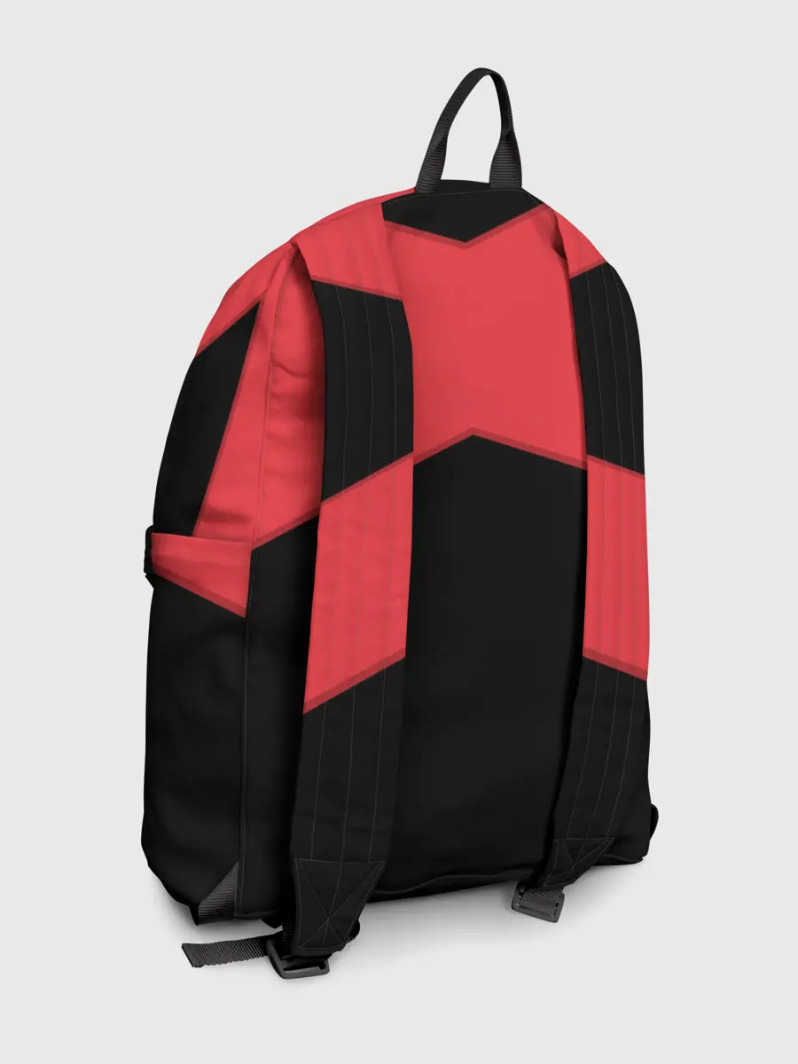 Рюкзак джинсовый / ГЕОМЕТРИЯ МИНИМАЛИЗМ | КРАСНЫЕ ПОЛОСЫ