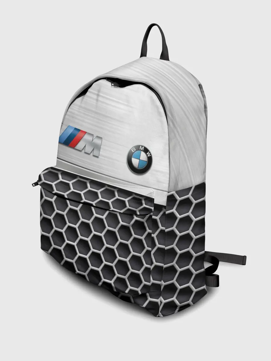 Рюкзак джинсовый / BMW | Стальная решетка