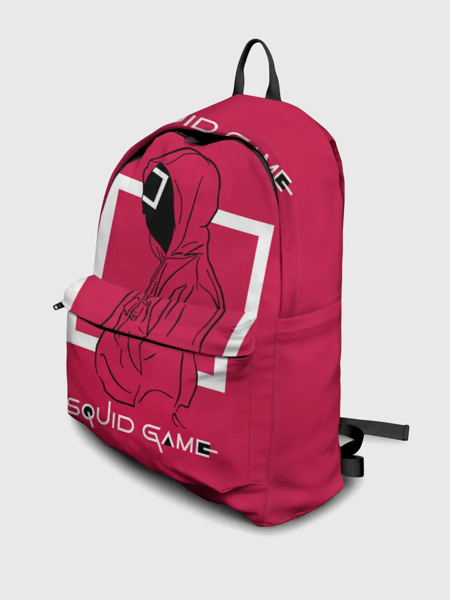 Рюкзак джинсовый / Игра в кальмара: стражник квадрат