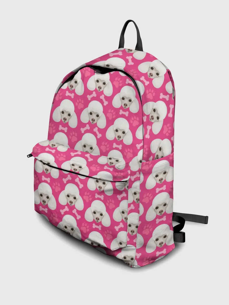 Рюкзак джинсовый / Собака Пудель