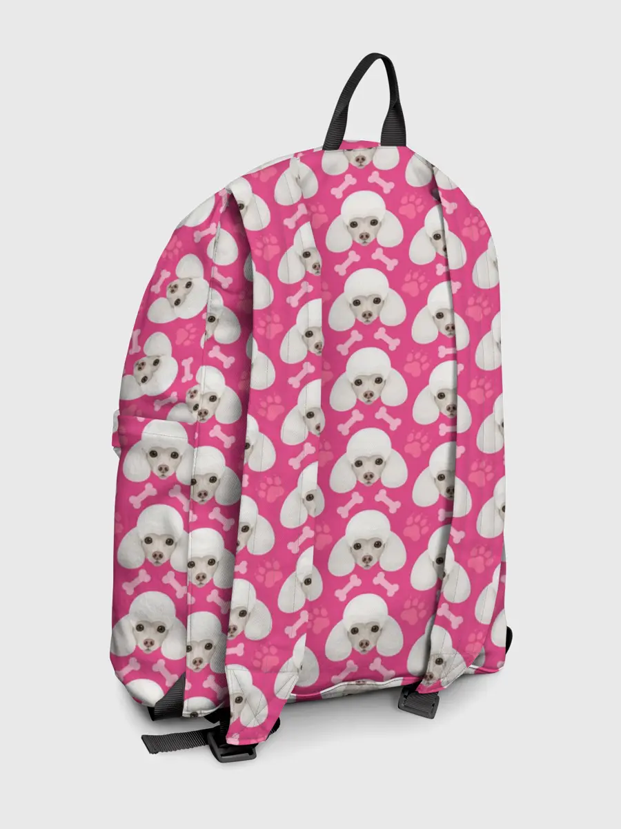 Рюкзак джинсовый / Собака Пудель