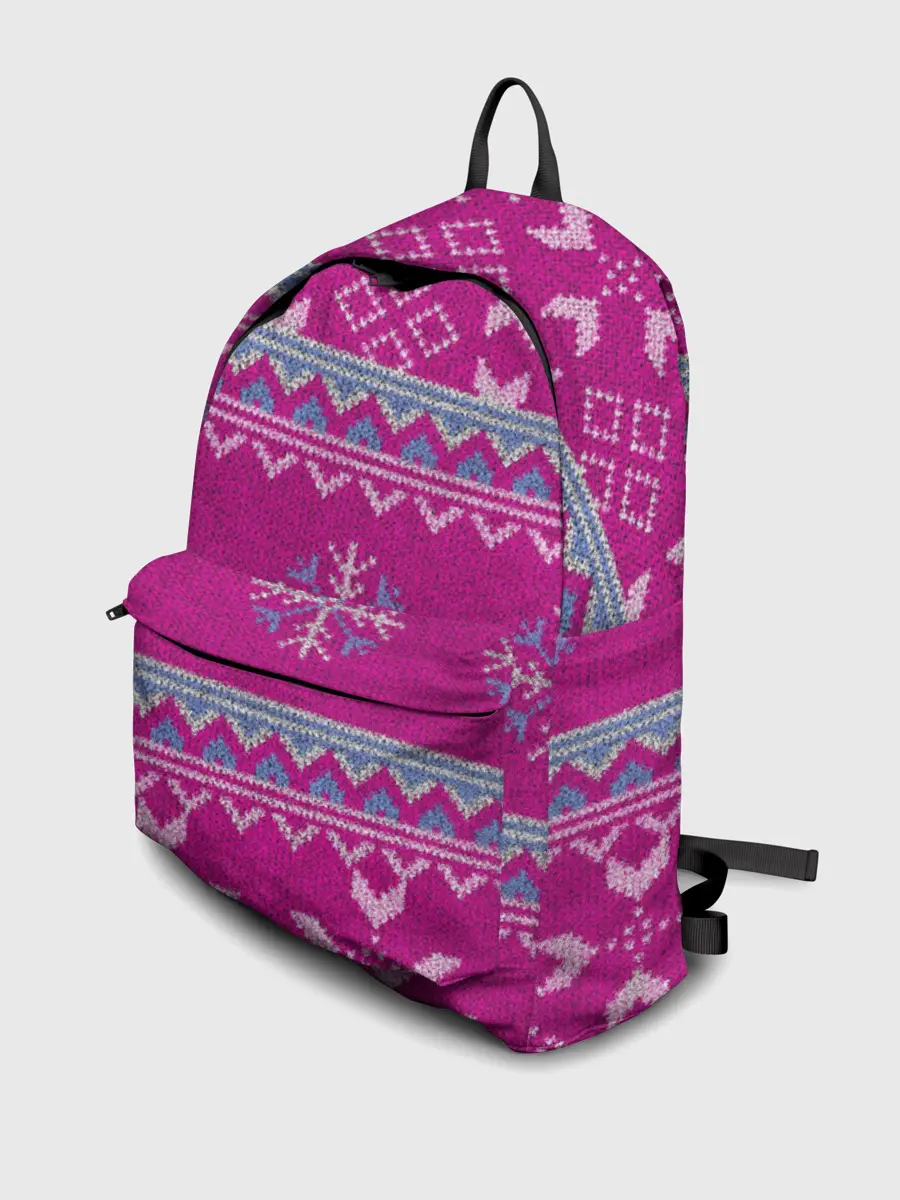 Рюкзак джинсовый / Свитер со снежинками.