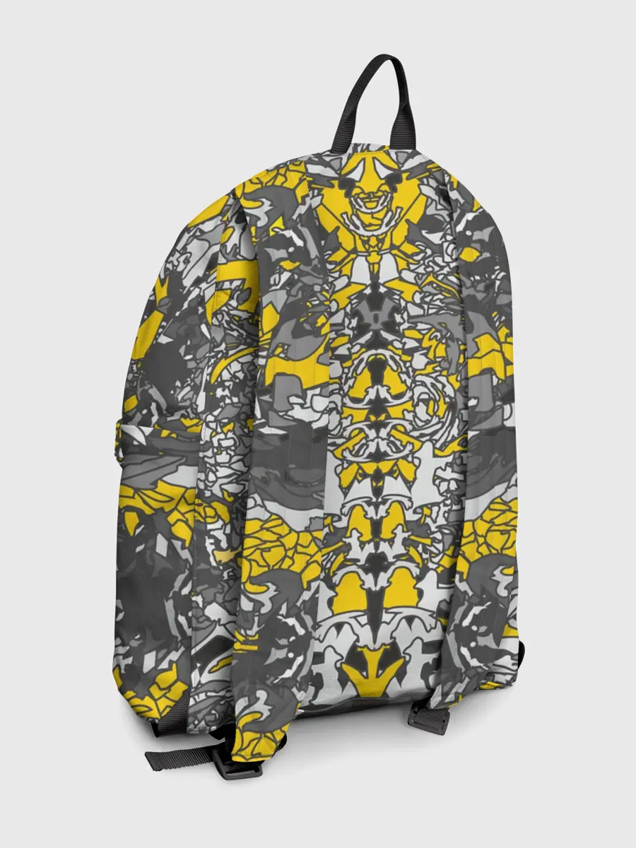 Рюкзак джинсовый / Жёлтый каменный дракон