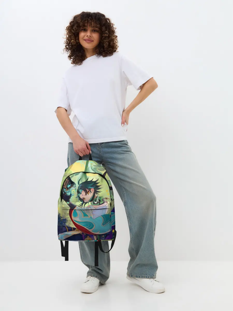 Рюкзак джинсовый / Xiao | Сяо | Genshin Impact