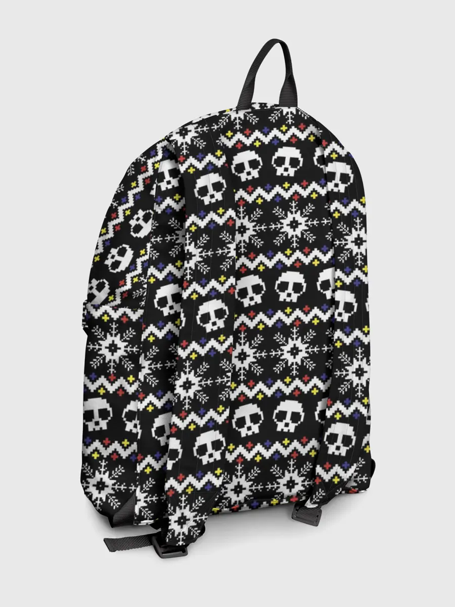 Рюкзак джинсовый / Свитер с черепами.