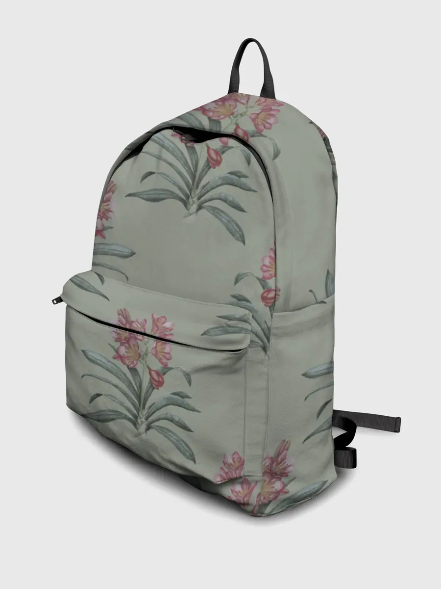 Рюкзак джинсовый / Цветы кливии