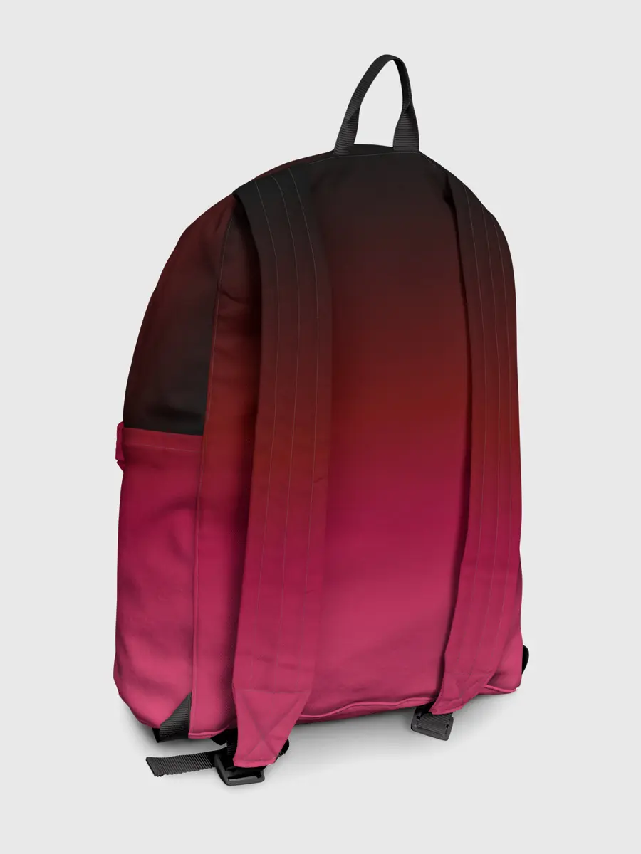 Рюкзак джинсовый / Распорядитель игры на черно розовом фоне