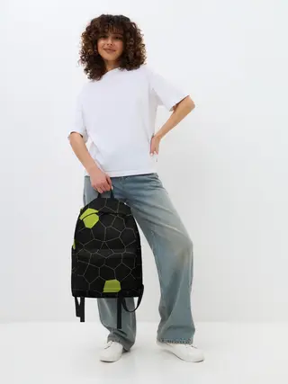 Рюкзак джинсовый / Кожа рептилии