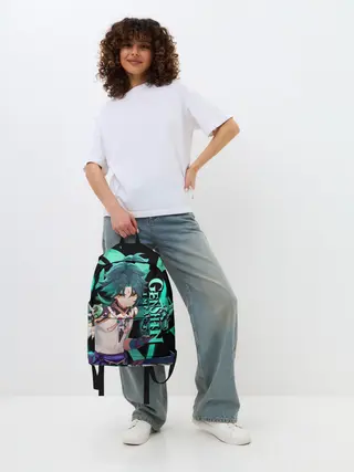 Рюкзак джинсовый / Геншин импакт: Сяо