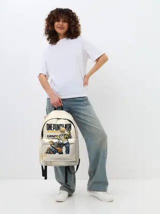 Рюкзак джинсовый / Генос киборг One Punch-Man