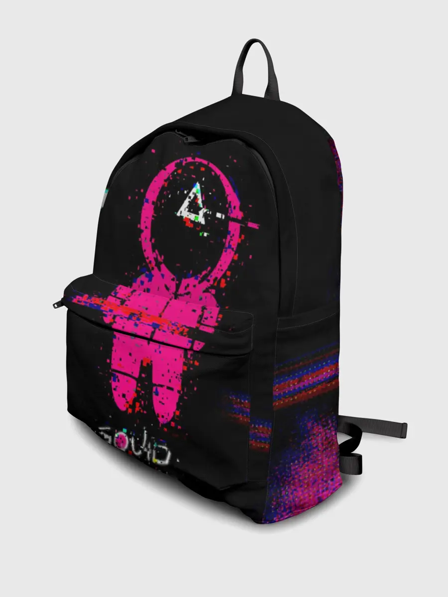 Рюкзак джинсовый / Игра в кальмара глитч