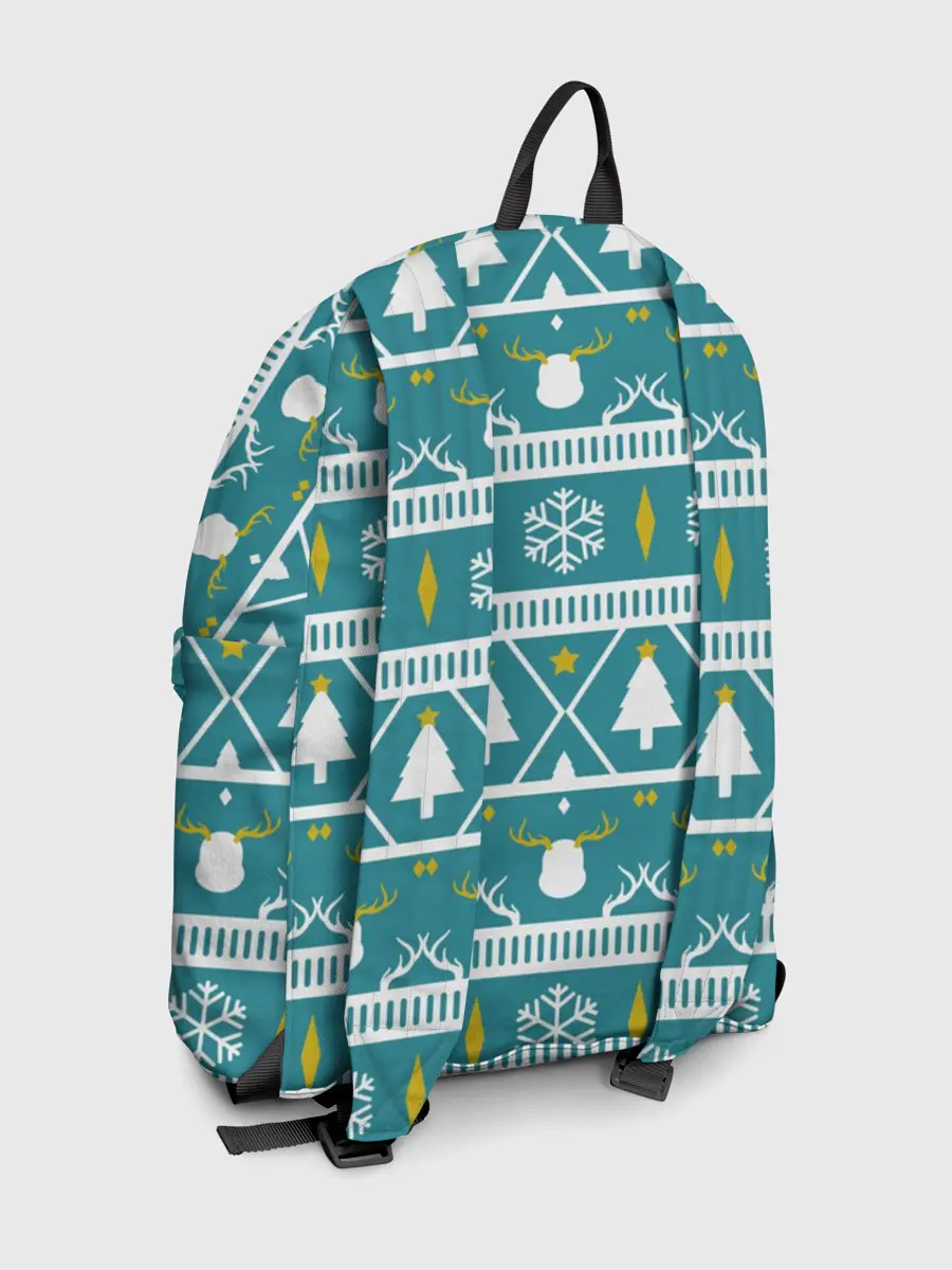 Рюкзак джинсовый / Узор новогодний