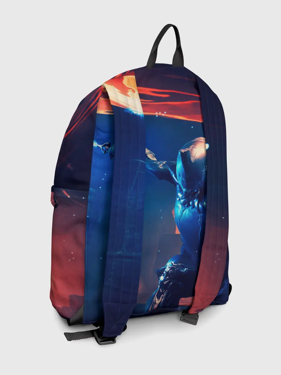 Рюкзак джинсовый / WAFRAME NEON KATANA FIRE