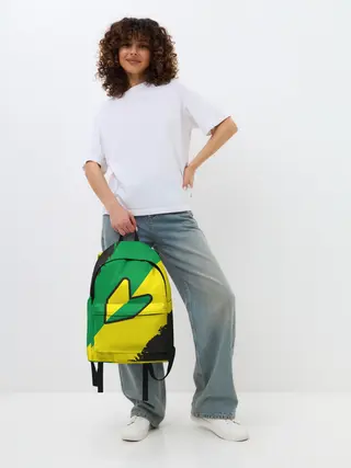 Рюкзак джинсовый / JDM GREEN YELLOW LOGO