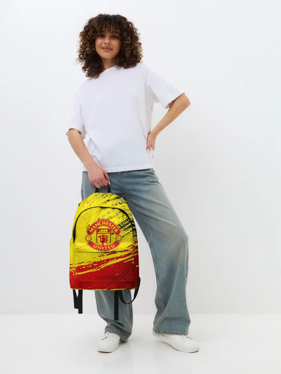 Рюкзак джинсовый / Manchester United Футбольный клуб.