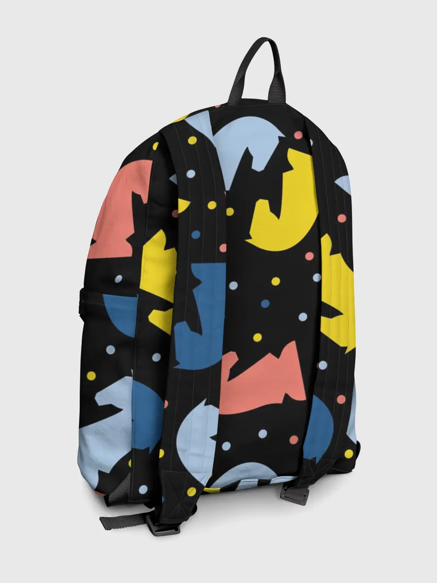 Рюкзак джинсовый / Шахматные фигуры цветные