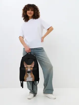 Рюкзак джинсовый / Строгий смелый взгляд