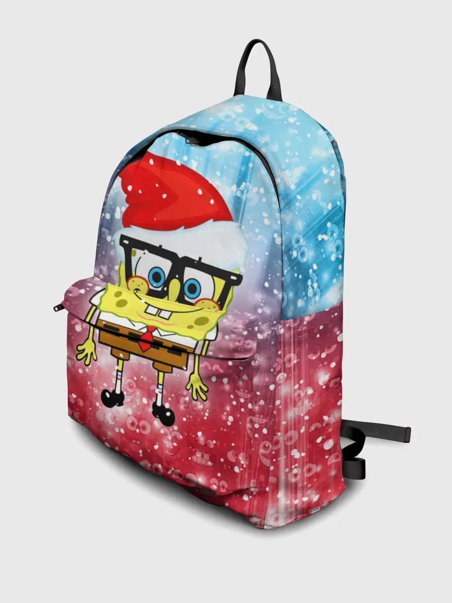 Рюкзак джинсовый / Новогодний Спанч Боб