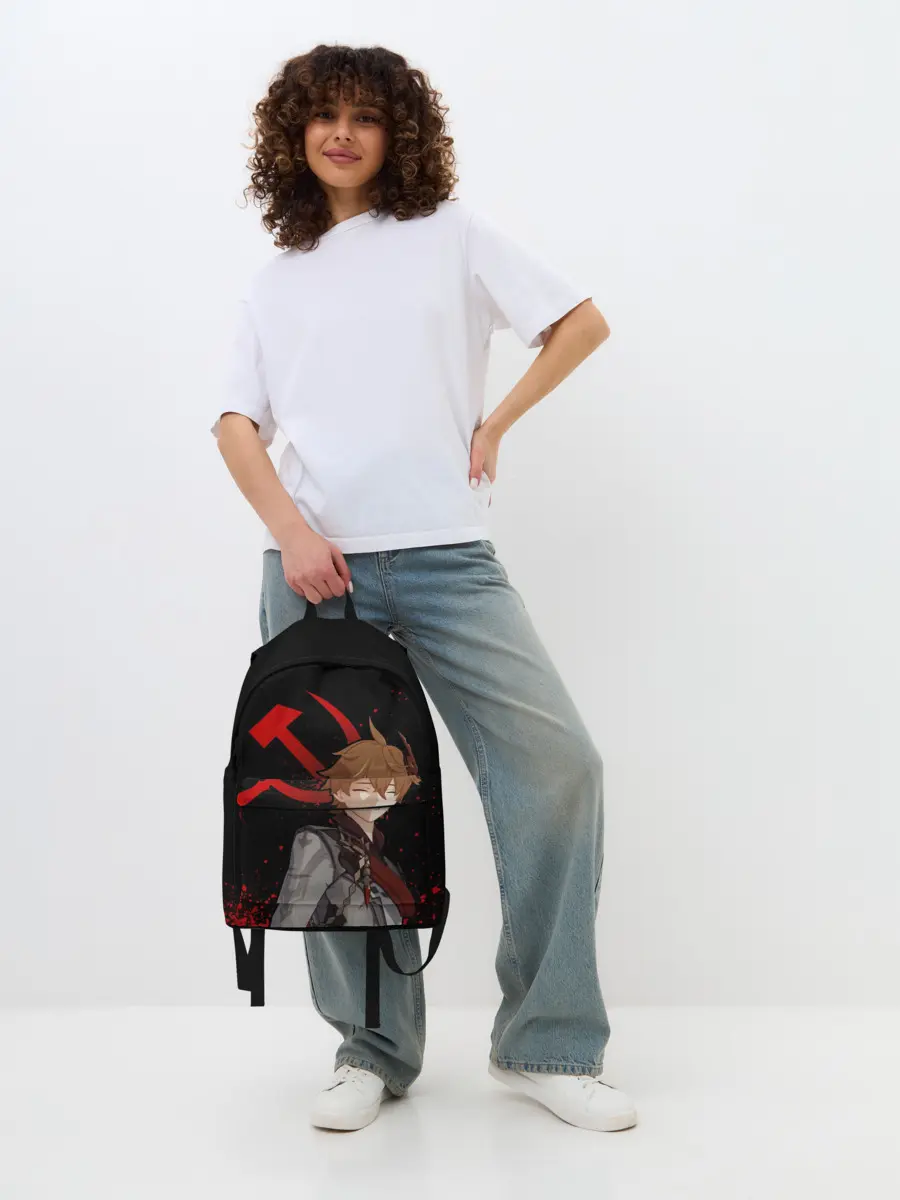 Рюкзак джинсовый / ТАРТАЛЬЯ | СНЕЖНАЯ | ЧЕРНЫЙ