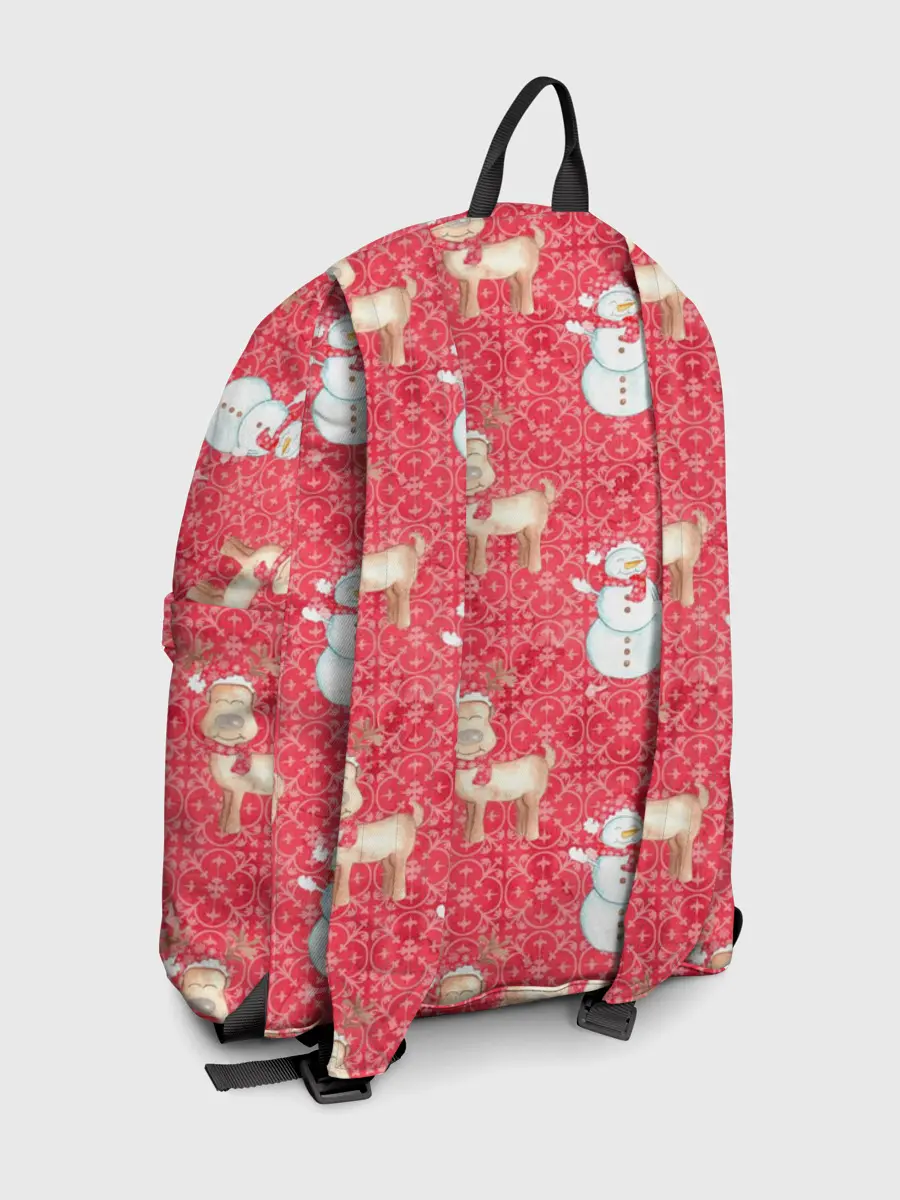 Рюкзак джинсовый / Снеговики и олени