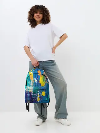 Рюкзак джинсовый / Краской по ткани