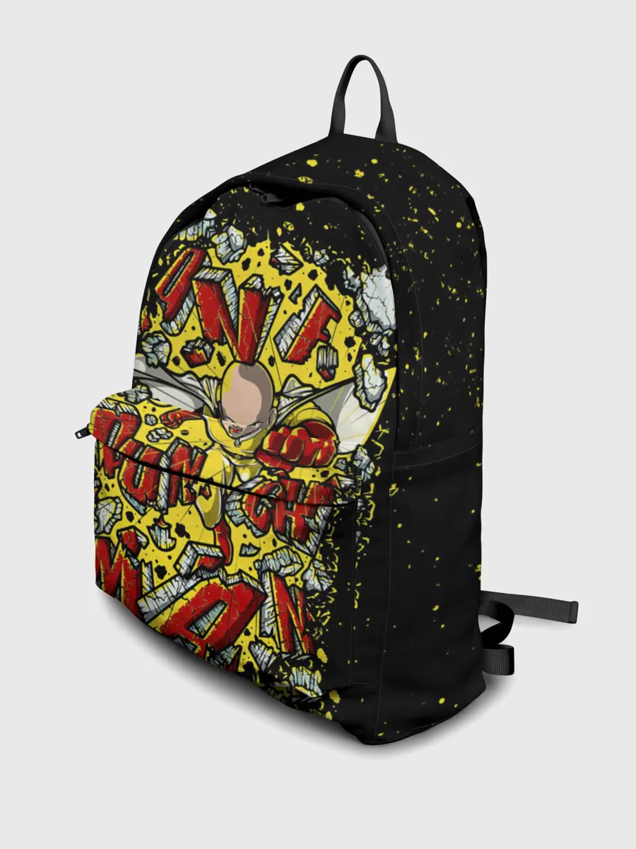 Рюкзак джинсовый / Сайта пробивает стену One Punch-Man