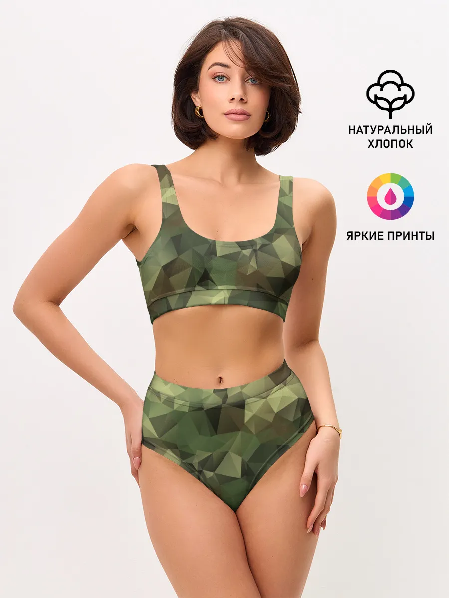 Женские топ и трусы / Камуфляж