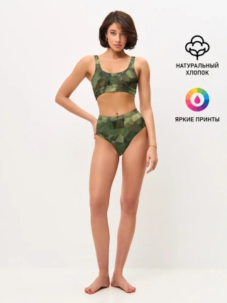 Женские топ и трусы / Камуфляж