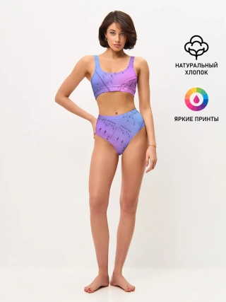 Женские топ и трусы / Ноты