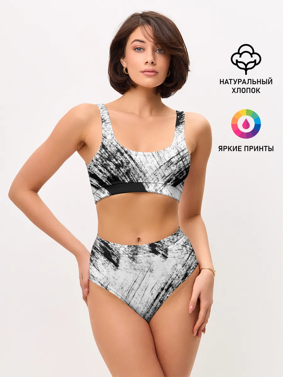 Женские топ и трусы / Штриховка