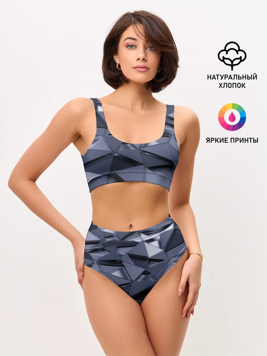 Женские топ и трусы / Metalic geometry