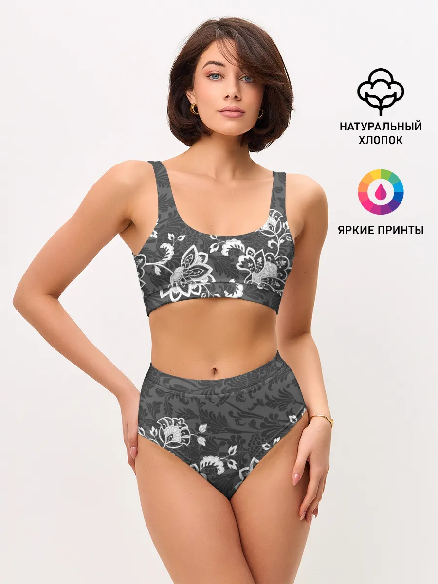 Женские топ и трусы / Кружевной узор