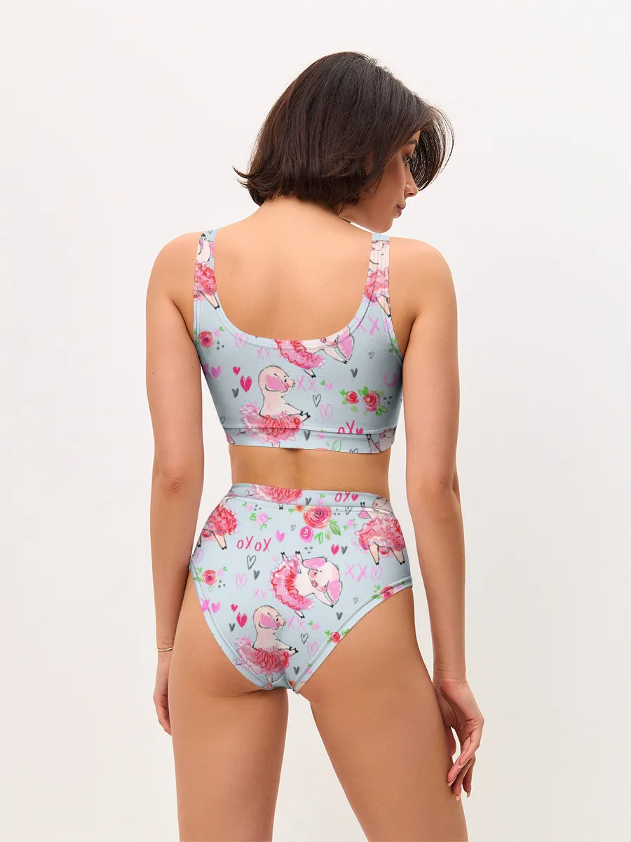 Женские топ и трусы / Свинки-балеринки