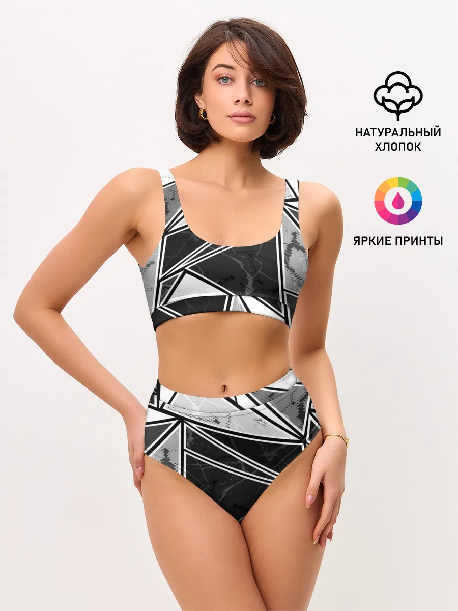 Женские топ и трусы / Спортивная геометрия