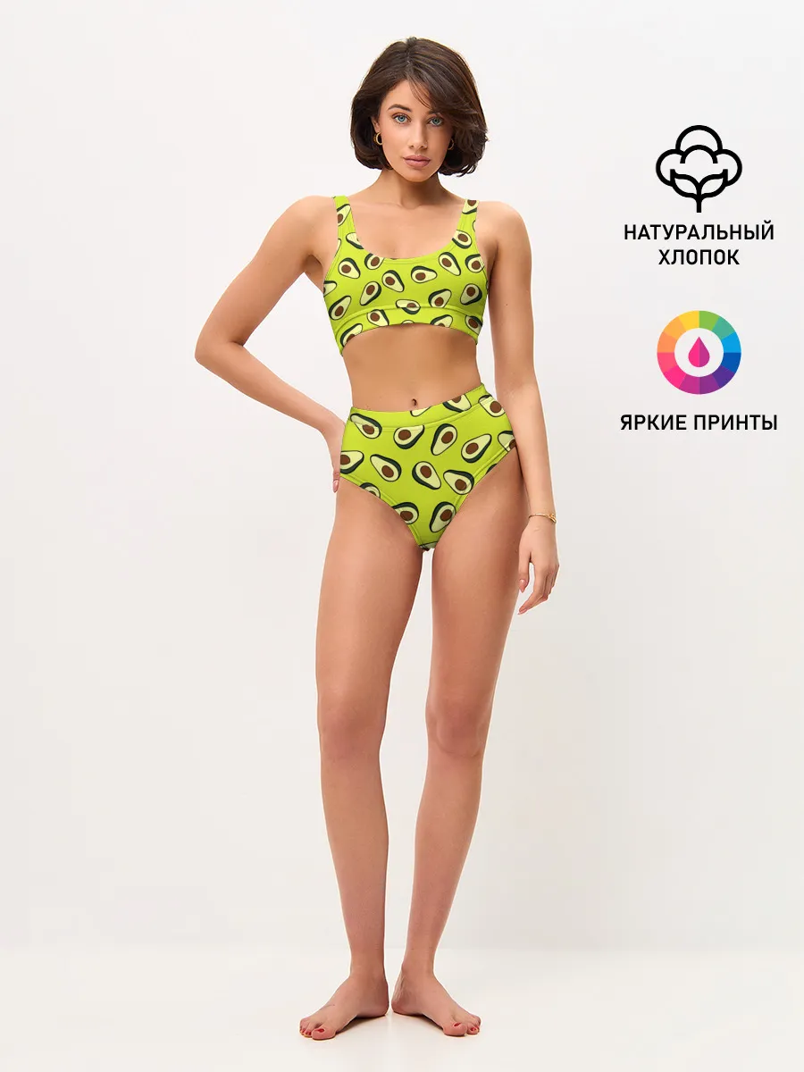 Женские топ и трусы / Авокадо