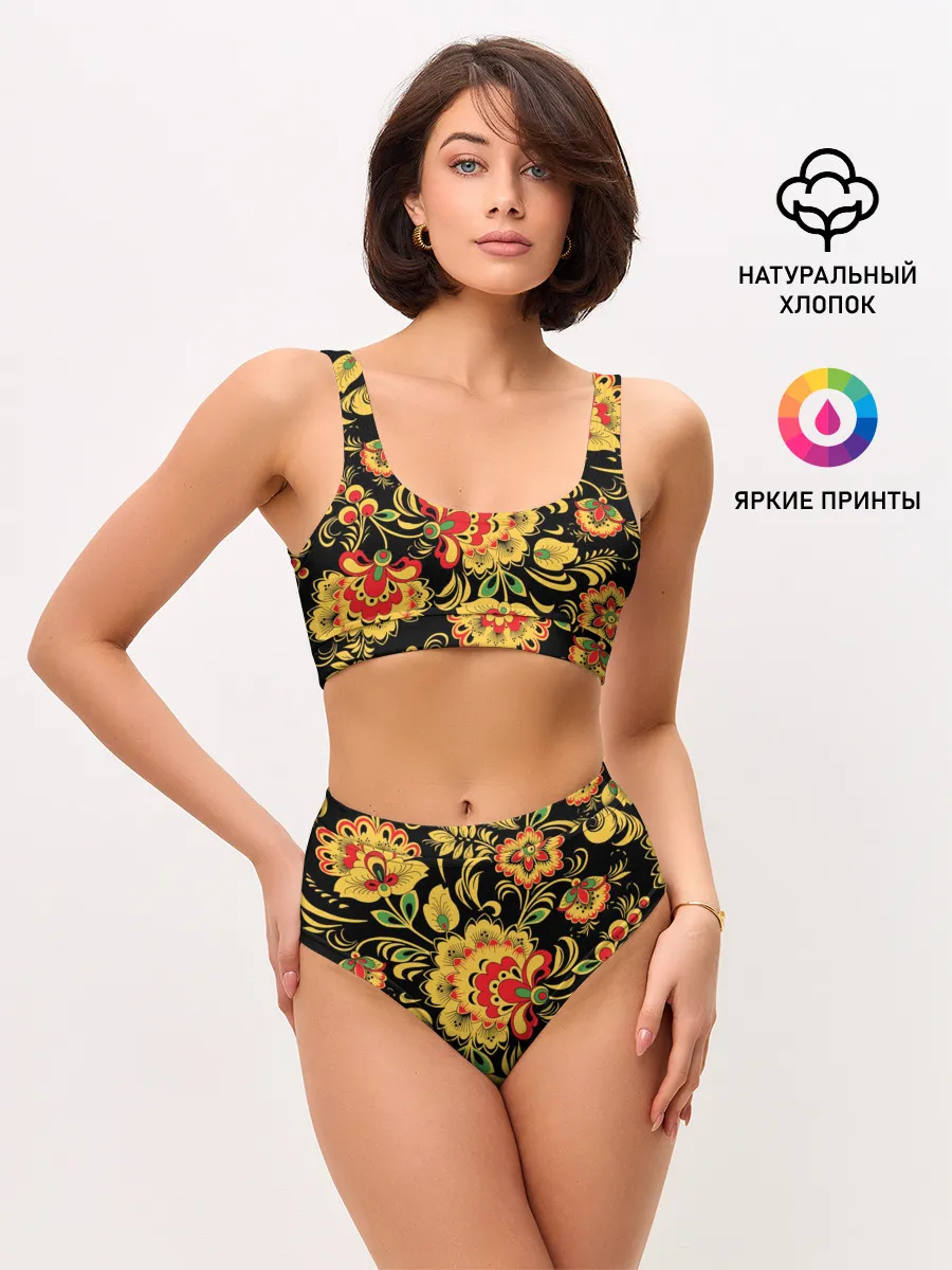 Женские топ и трусы / Хохлома