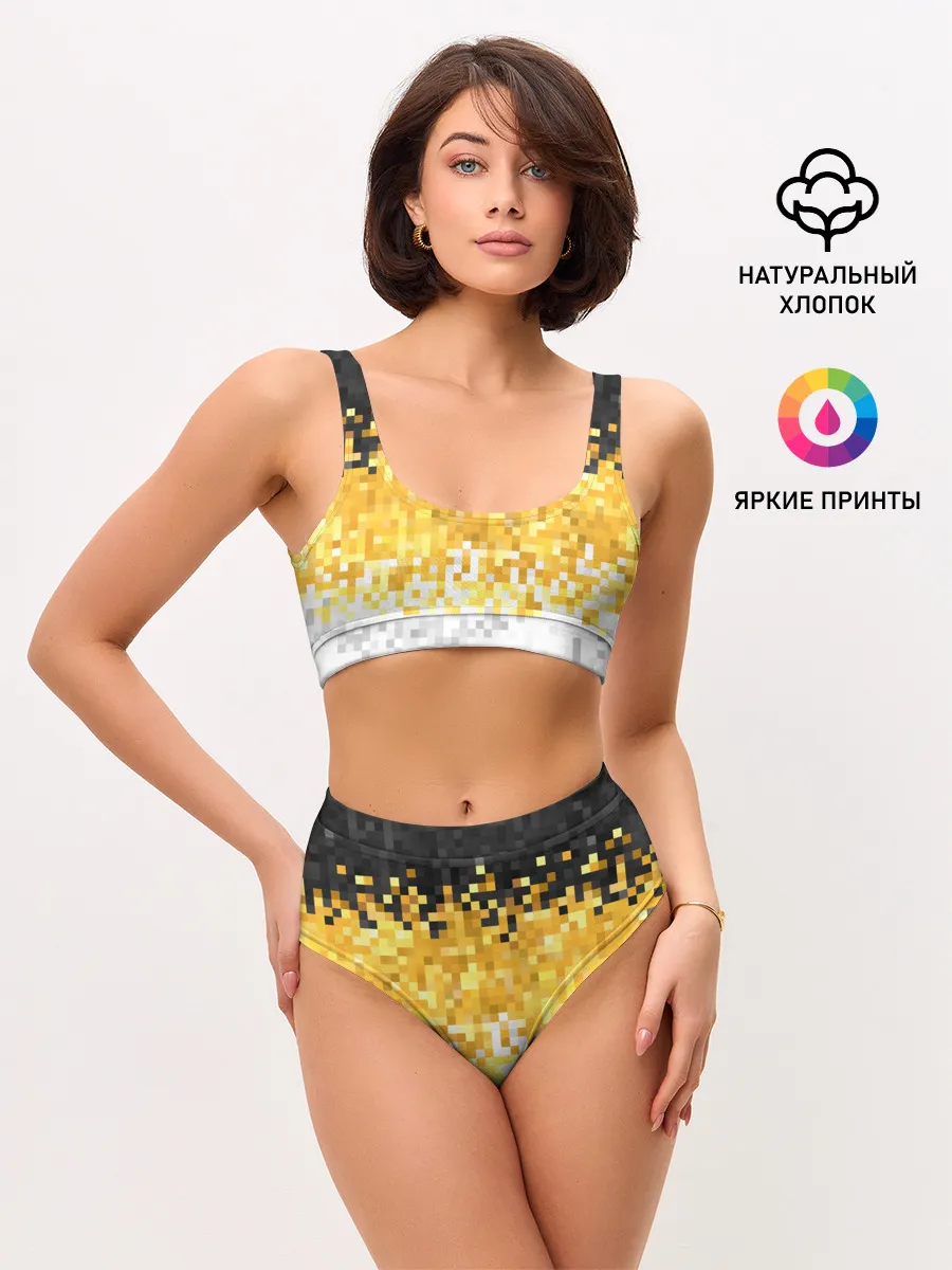 Женские топ и трусы / 1858 Имперский флаг пикселами