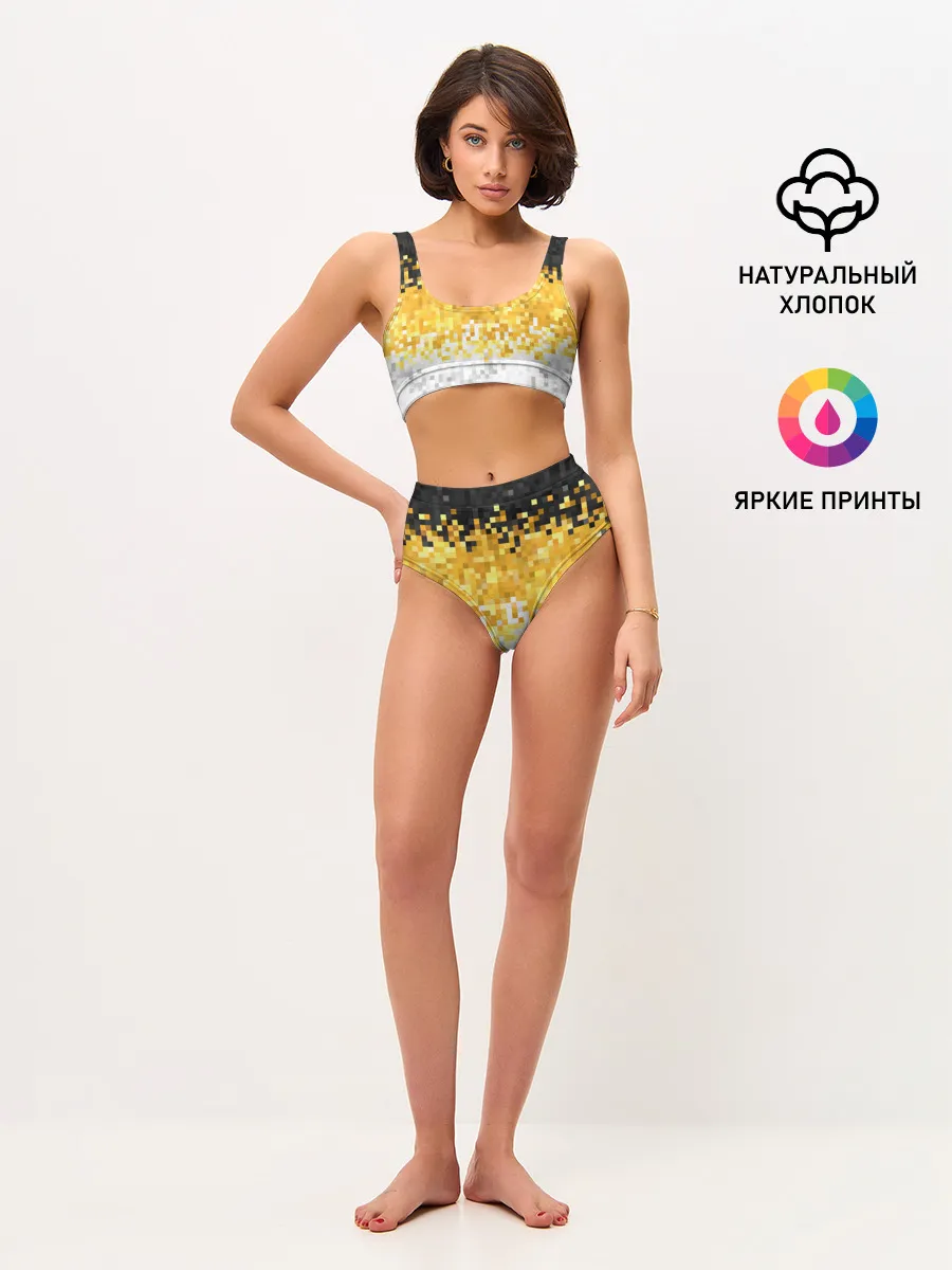 Женские топ и трусы / 1858 Имперский флаг пикселами