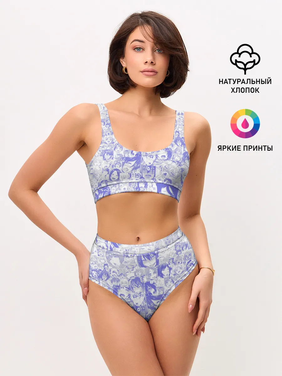 Женские топ и трусы / AHEGAO BLUE