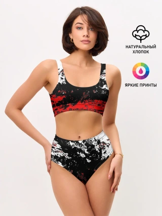 Женские топ и трусы / БРЫЗГИ КРАСОК