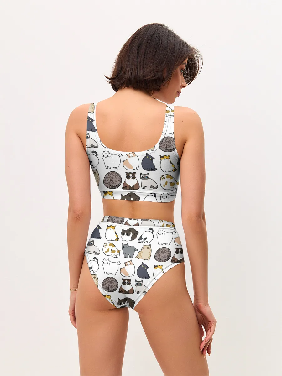 Женские топ и трусы / Котики