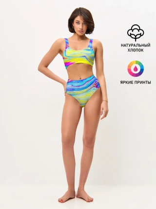 Женские топ и трусы / Разводы красок