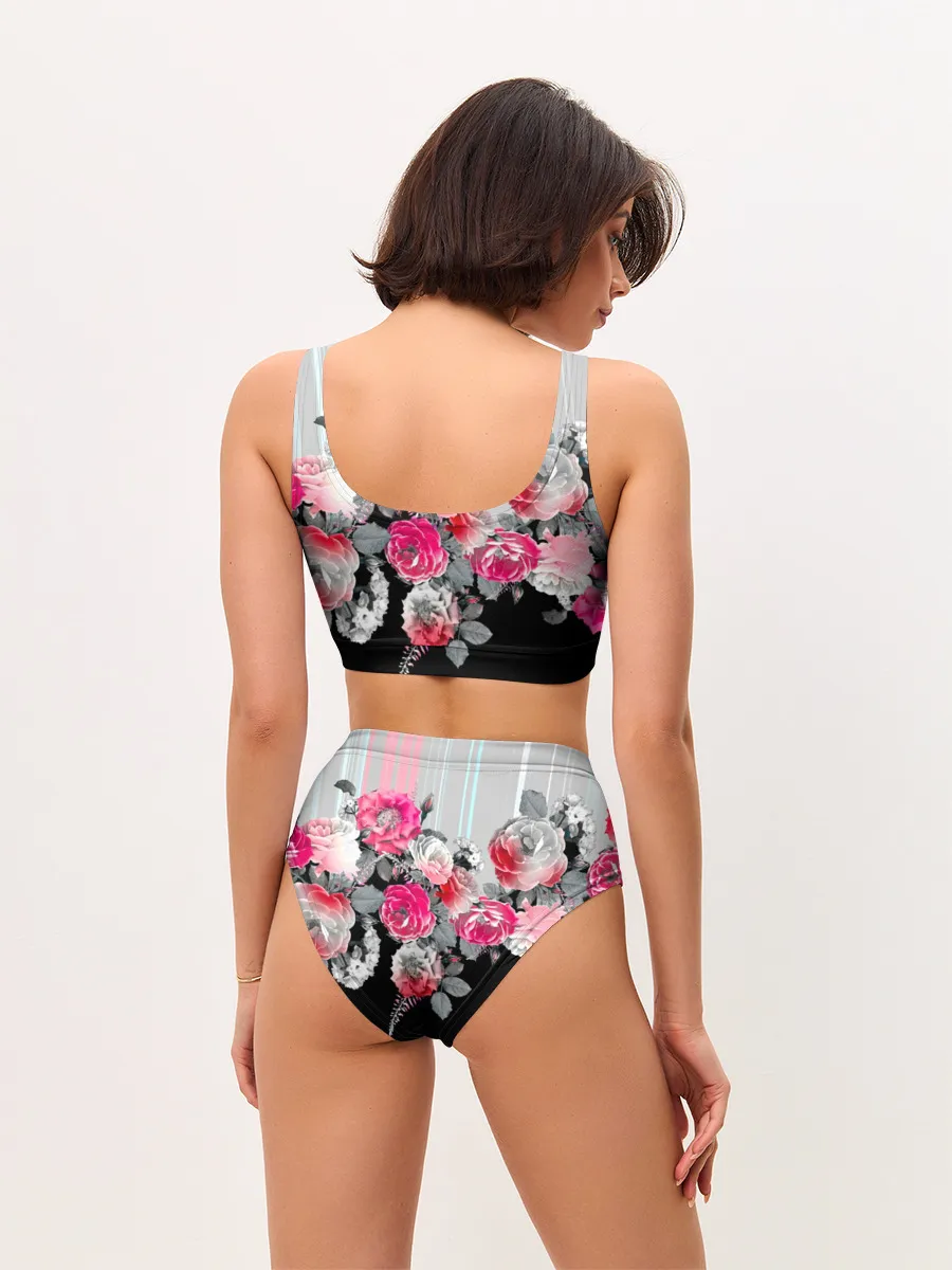 Женские топ и трусы / Розы