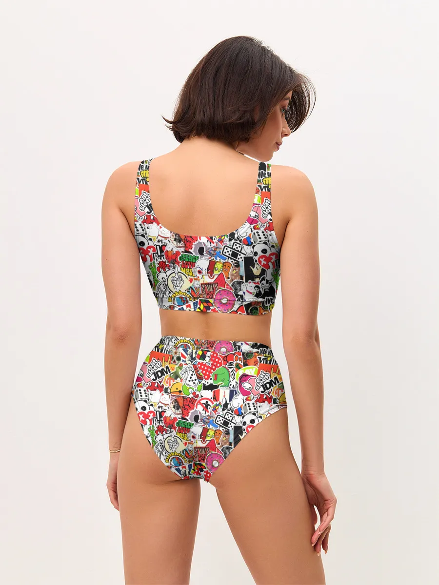Женские топ и трусы / Sticker Bombing