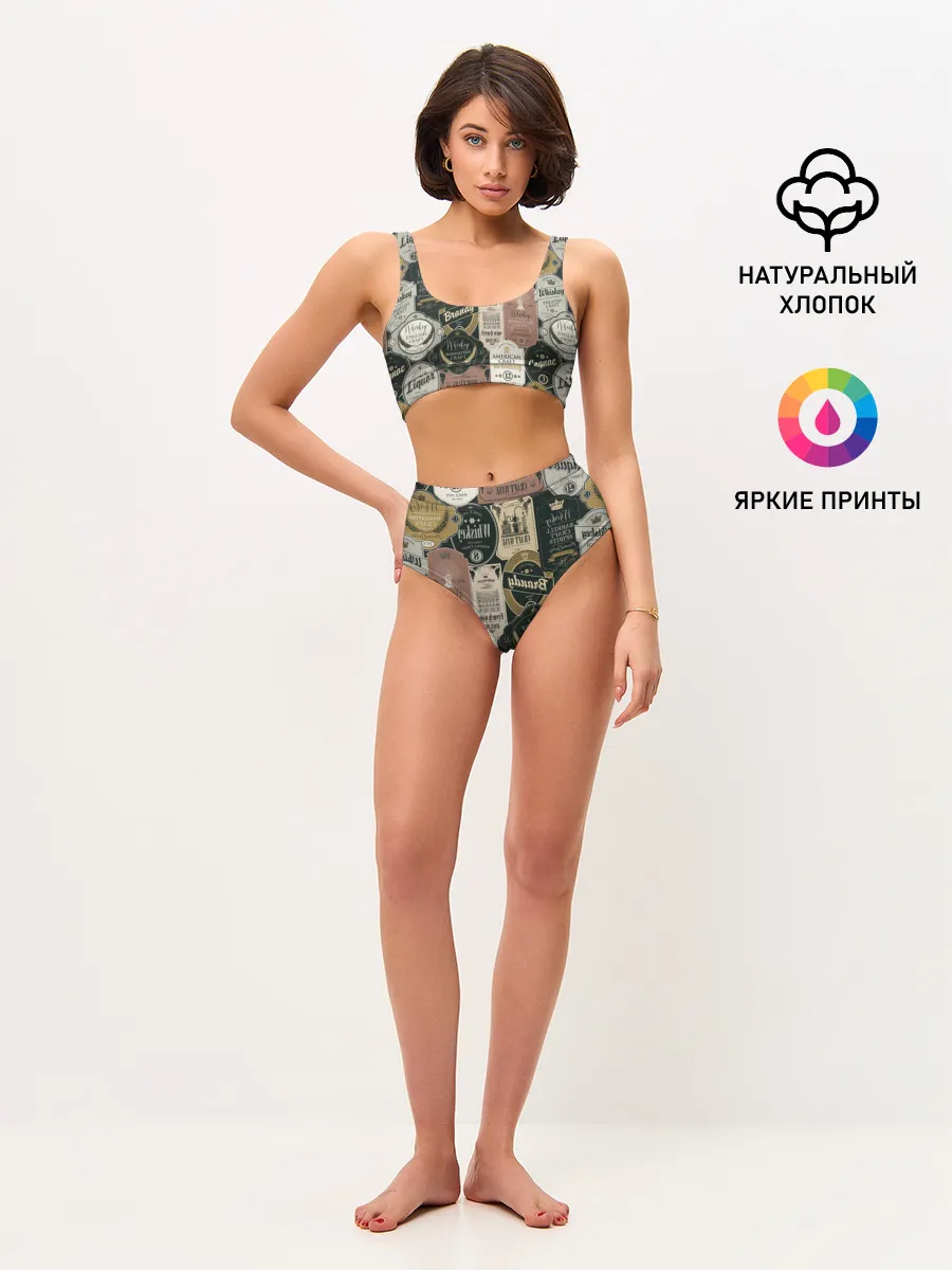 Женские топ и трусы / Этикетки мира Виски