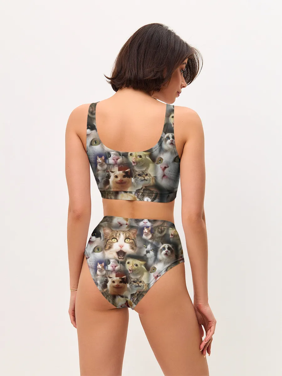 Женские топ и трусы / Те самые коты